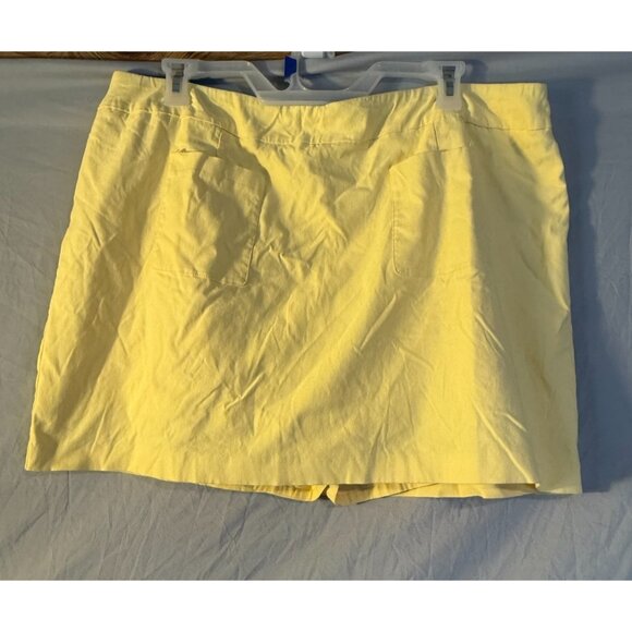 Cato Skirt Mini Skort Sunny Yellow Cargo Short Womens Plus Size 24W 3X - Picture 1 of 3